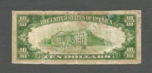 1801-2 Greencastle, Pennsylvania $10 1929II Nationals Back