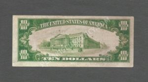 1801-2 Johnstown, Pennsylvania $10 1929I Nationals Back
