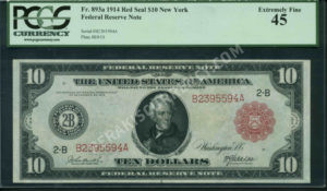 FRN 893a 1914 $10 typenote Front