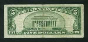 1800-1 Philadelphia, Pennsylvania $5 1929 Nationals Back