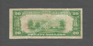 1802-1 Friendship, New York $20 1929 Nationals Back