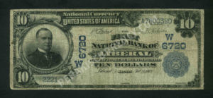 624 Liberal , Kansas $10 1902 Nationals Front