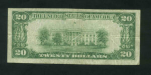 1802-1 Northumberland, Pennsylvania $20 1929 Nationals Back