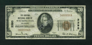 1802-1 Wilmington, Delaware $20 1929 Nationals Front