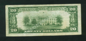 1802-1 Dale, Pennsylvania $20 1929 Nationals Back