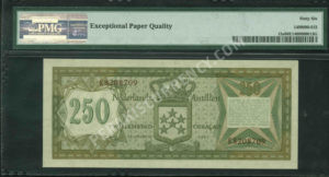 Netherlands $250 Gulden 1967 World Notes Back