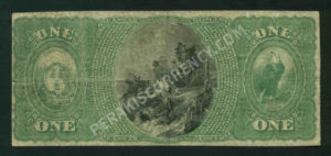 380A Brooklyn, Connecticut $1 1865 Nationals Back