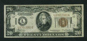 FR 2305 1934A  $20 Hawaii Front