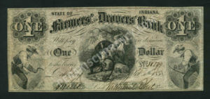 Petersburg Indiana $1 1858 Obsolete Front