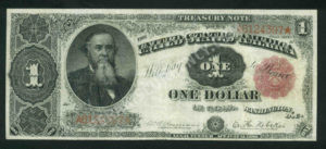 Treasury Notes 349 1890 $1 typenote Front