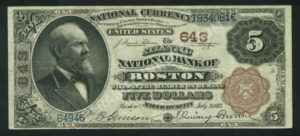 474 Boston, Massachusetts $5 1882BB Nationals Front