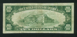 1801-1 Penbrook, Pennsylvania $10 1929 Nationals Back
