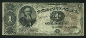 Treasury Notes 347 1890 $1 typenote Front