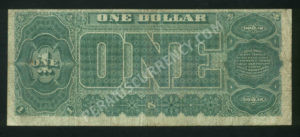 Treasury Notes 347 1890 $1 typenote Back