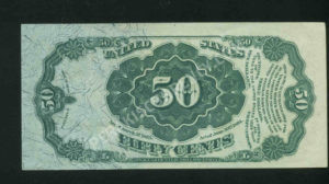 FR 1381 $0.50 5th Issue fractionals Back
