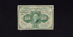 FR 1242 $0.10 1st Issue fractionals Front
