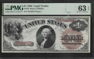 Legal Tender 29 1880 $1 typenote Front