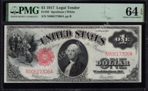 Legal Tender 39 1917 $1 typenote Front