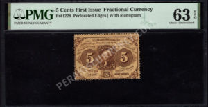 FR 1228 $0.05 1st Issue fractionals Front