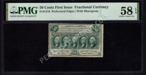 FR 1310 $0.50 1st Issue fractionals Front