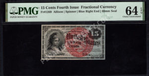 FR 1269 $0.15 4th Issue fractionals Front