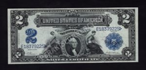 Silver Cert. 252 1899 $2 typenote Front