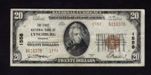 1802-2 Lynchburg, Virginia $20 1929II Nationals Front