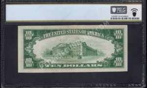 1801-1 Elverson, Pennsylvania $10 1929 Nationals Back