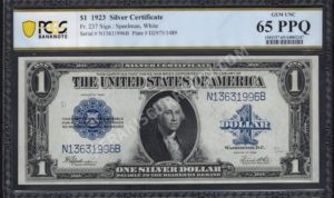 Silver Cert. 237 1923 $1 typenote Front