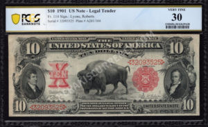 Legal Tender 114 1901 $10 typenote Front