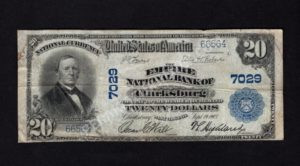 650 Clarksburg, West Virginia $20 1902 Nationals Front