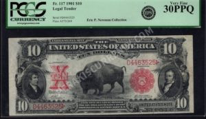 Legal Tender 117 1901 $10 typenote Front