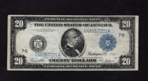 FRN 991C 1914 $20 typenote Front