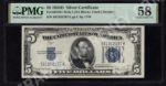 FR 1654Wi $5 Silver Certificates 