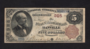 466 Danville, Pennsylvania $5 1882BB Nationals Front