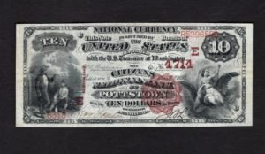 485 Pottstown , Pennsylvania $10 1882BB Nationals Front