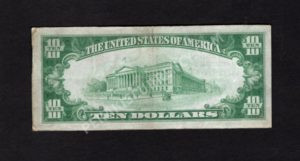 1801-1 Allentown, Pennsylvania $10 1929 Nationals Back