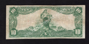 626 Cambridge Springs, Pennsylvania $10 1902 Nationals Back