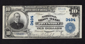 625 Pottstown , Pennsylvania $10 1902 Nationals Front