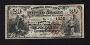 499 Phoenixville, Pennsylvania $20 1882B Nationals Front