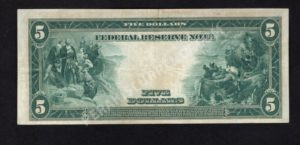 FRN 851A 1914 $5 typenote Back