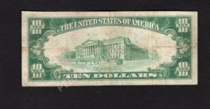 1801-1 Camp Hill, Pennsylvania $10 1929 Nationals Back