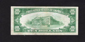 1801-2 Schwenksville, Pennsylvania $10 1929II Nationals Back