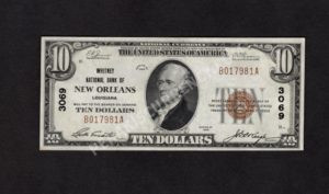 1801-1 New Orleans, Louisiana $10 1929 Nationals Front