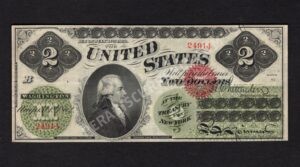 Legal Tender 41 1862 $2 typenote Front