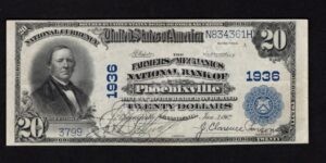654 Phoenixville, Pennsylvania $20 1902 Nationals Front