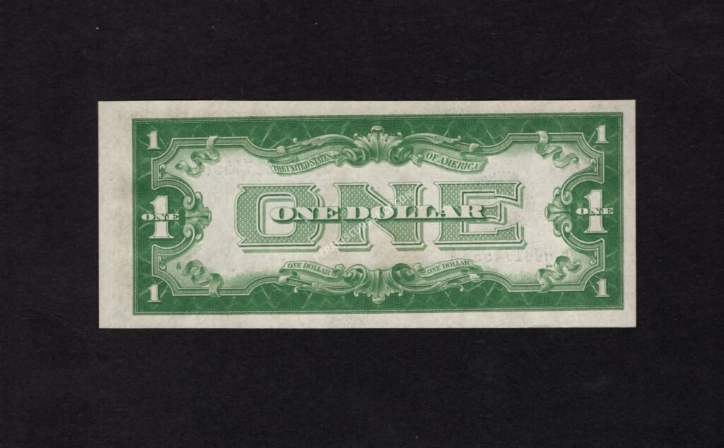 FR 1600 1928 $1 Silver Certificates Back