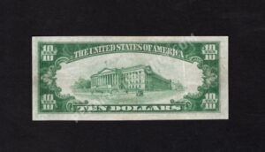1801-1 Kennett Square, Pennsylvania $10 1929 Nationals Back