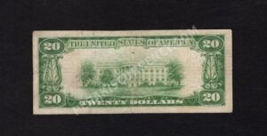 1802-1 Lewisburg, Pennsylvania $20 1929 Nationals Back