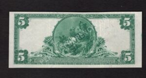 598 New Cumberland, Pennsylvania $5 1902 Nationals Back